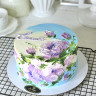 Торт "Цветочная роспись"