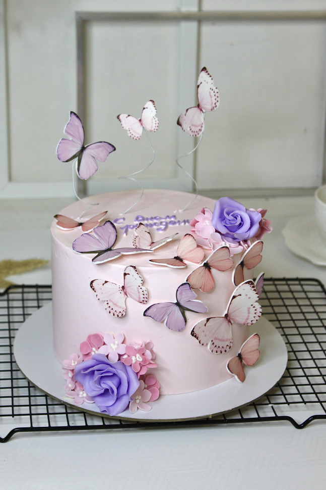 Торт " Сахарные бабочки"