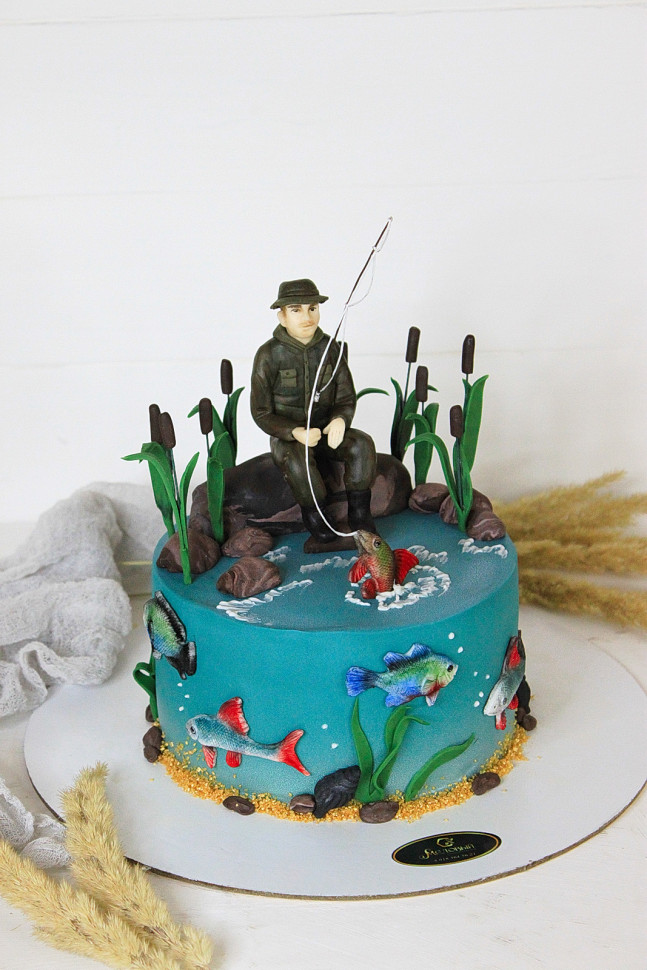 Торт "Рыбак на волге"